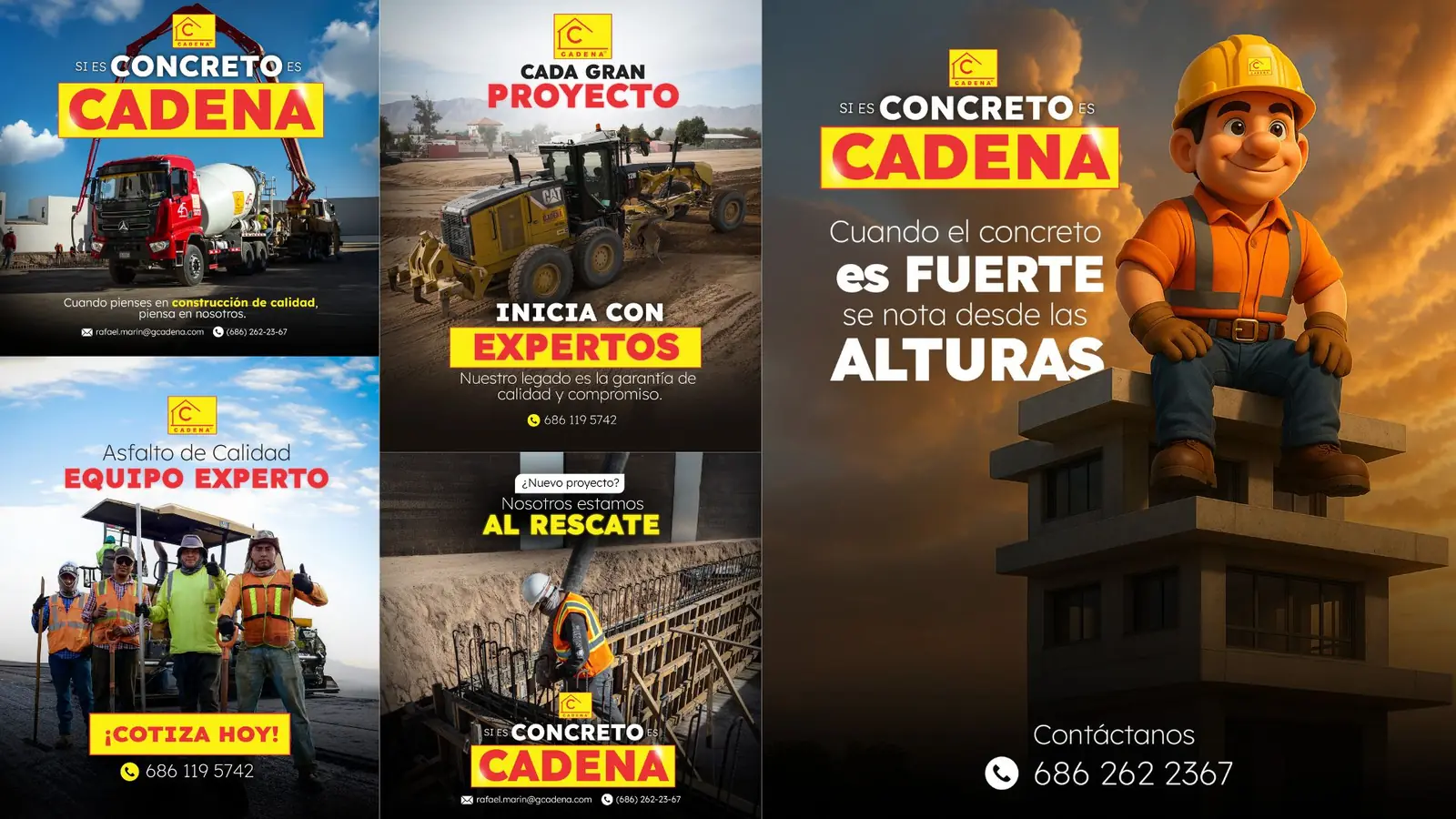 Campañas de construcción para Grupo Cadena